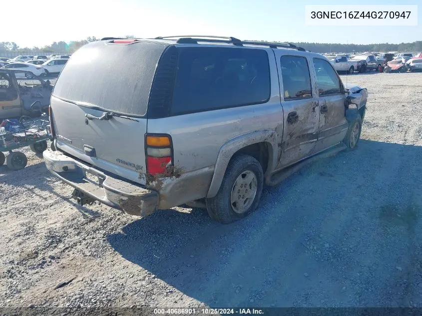 2004 Chevrolet Suburban 1500 Ls VIN: 3GNEC16Z44G270947 Lot: 40686901