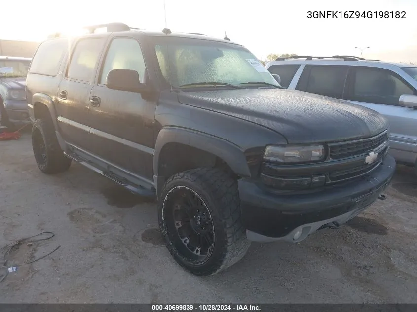 2004 Chevrolet Suburban 1500 Z71 VIN: 3GNFK16Z94G198182 Lot: 40699839