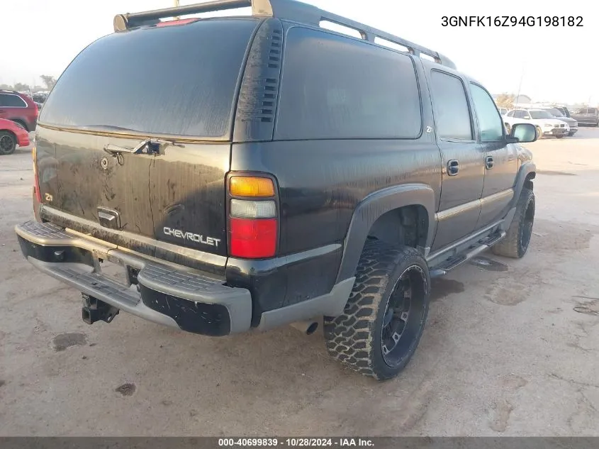 2004 Chevrolet Suburban 1500 Z71 VIN: 3GNFK16Z94G198182 Lot: 40699839