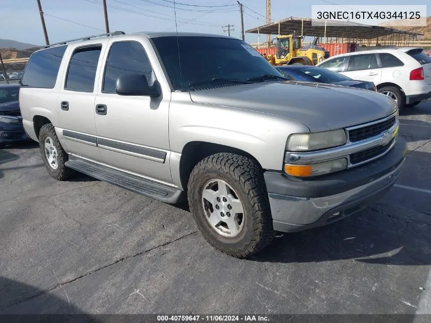 2004 Chevrolet Suburban 1500 Ls VIN: 3GNEC16TX4G344125 Lot: 40759647