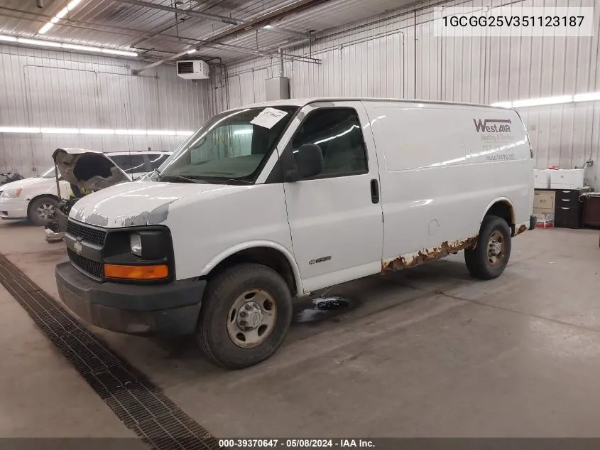 2005 Chevrolet Express VIN: 1GCGG25V351123187 Lot: 39370647