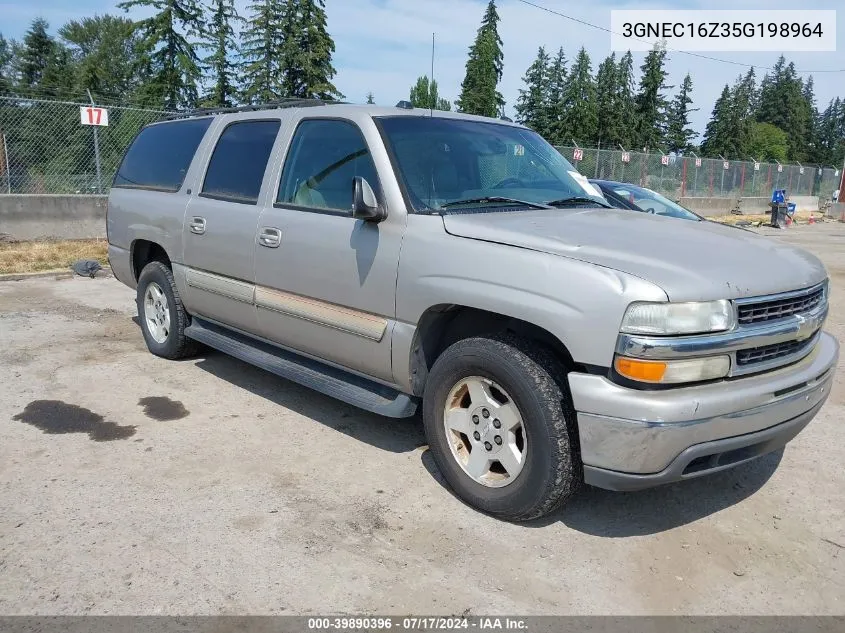 2005 Chevrolet Suburban 1500 Lt VIN: 3GNEC16Z35G198964 Lot: 39890396