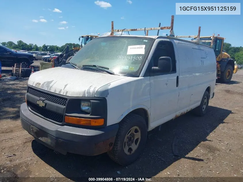 2005 Chevrolet Express VIN: 1GCFG15X951125159 Lot: 39904808