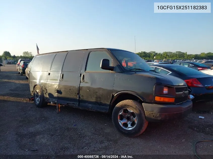 2005 Chevrolet Express VIN: 1GCFG15X251182383 Lot: 40085726