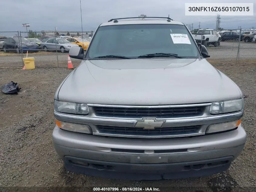 2005 Chevrolet Suburban 1500 Lt VIN: 3GNFK16Z65G107015 Lot: 40107996