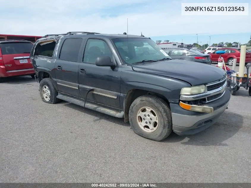 3GNFK16Z15G123543 2005 Chevrolet Suburban 1500 Ls