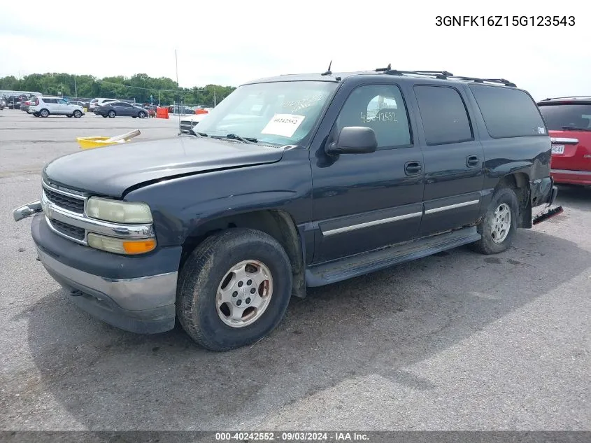 3GNFK16Z15G123543 2005 Chevrolet Suburban 1500 Ls