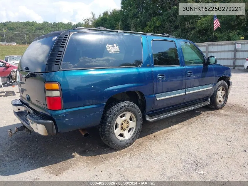 2005 Chevrolet Suburban 1500 Lt VIN: 3GNFK16Z25G279221 Lot: 40250826