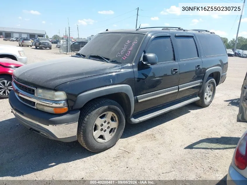 2005 Chevrolet Suburban 1500 Lt VIN: 3GNFK16Z55G230725 Lot: 40280481