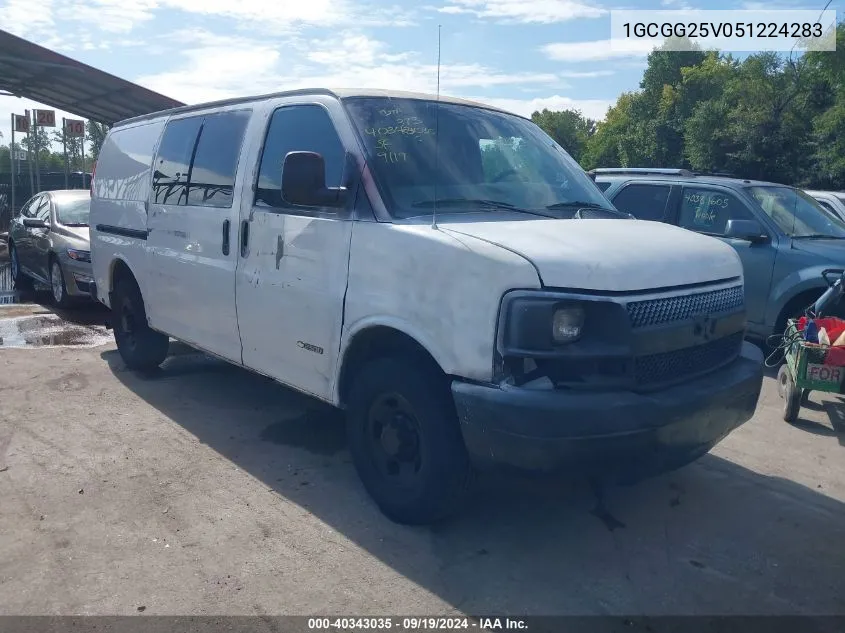 2005 Chevrolet Express G2500 VIN: 1GCGG25V051224283 Lot: 40343035