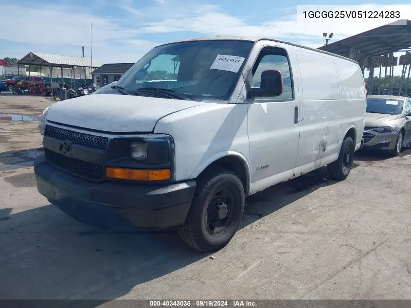 2005 Chevrolet Express G2500 VIN: 1GCGG25V051224283 Lot: 40343035