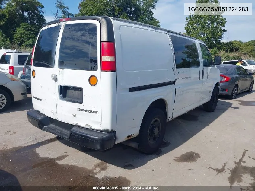 2005 Chevrolet Express G2500 VIN: 1GCGG25V051224283 Lot: 40343035