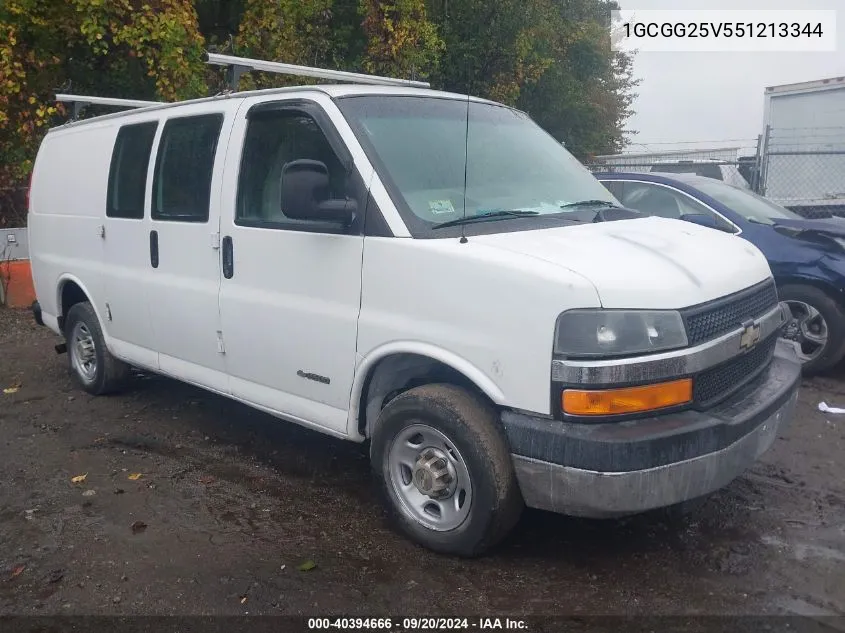 2005 Chevrolet Express VIN: 1GCGG25V551213344 Lot: 40394666