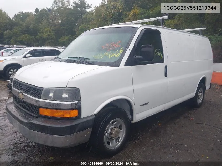 2005 Chevrolet Express VIN: 1GCGG25V551213344 Lot: 40394666