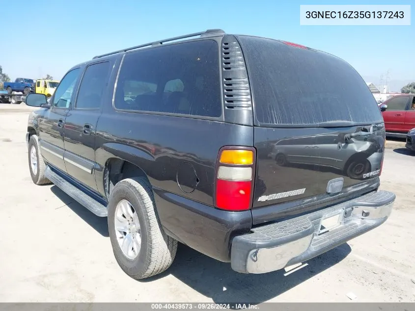 2005 Chevrolet Suburban 1500 Ls VIN: 3GNEC16Z35G137243 Lot: 40439573