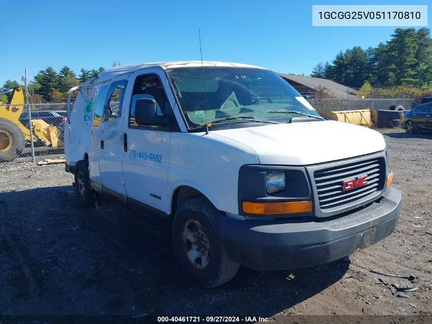 2005 Chevrolet Express VIN: 1GCGG25V051170810 Lot: 40461721