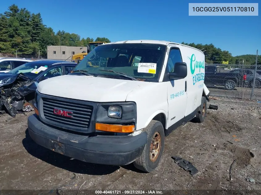 2005 Chevrolet Express VIN: 1GCGG25V051170810 Lot: 40461721