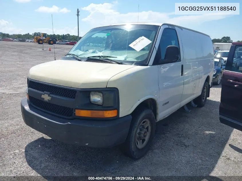 2005 Chevrolet Express VIN: 1GCGG25VX51188540 Lot: 40474756