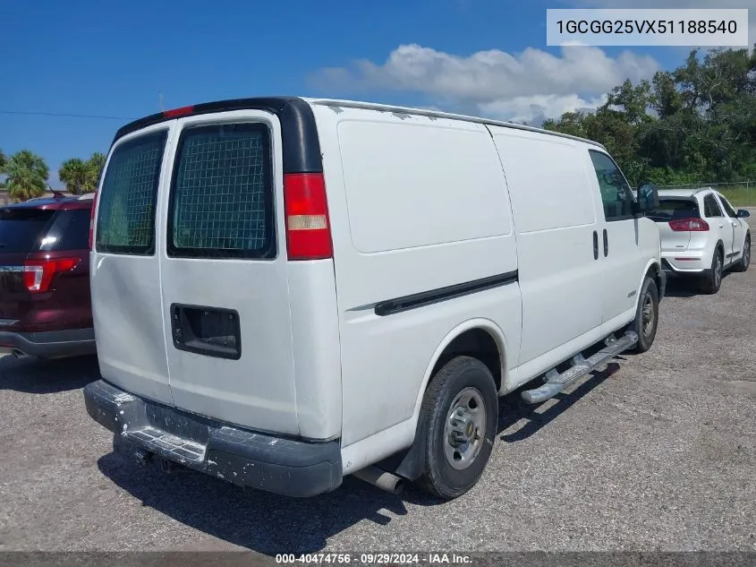 2005 Chevrolet Express VIN: 1GCGG25VX51188540 Lot: 40474756