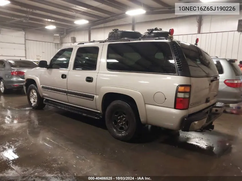 1GNEC16Z65J190226 2005 Chevrolet Suburban 1500 Ls