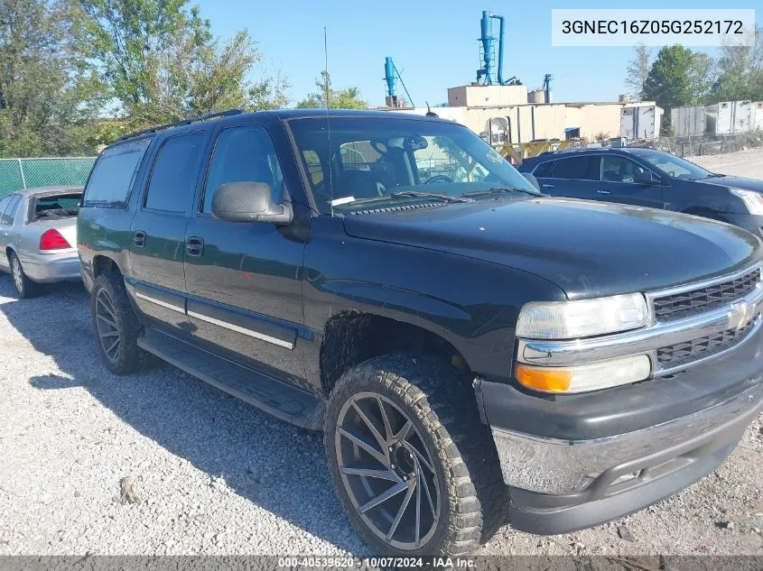 2005 Chevrolet Suburban 1500 Ls VIN: 3GNEC16Z05G252172 Lot: 40539620