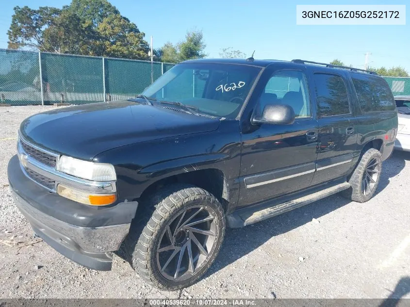 2005 Chevrolet Suburban 1500 Ls VIN: 3GNEC16Z05G252172 Lot: 40539620