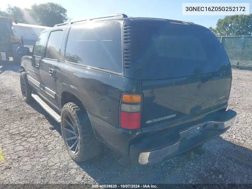 2005 Chevrolet Suburban 1500 Ls VIN: 3GNEC16Z05G252172 Lot: 40539620