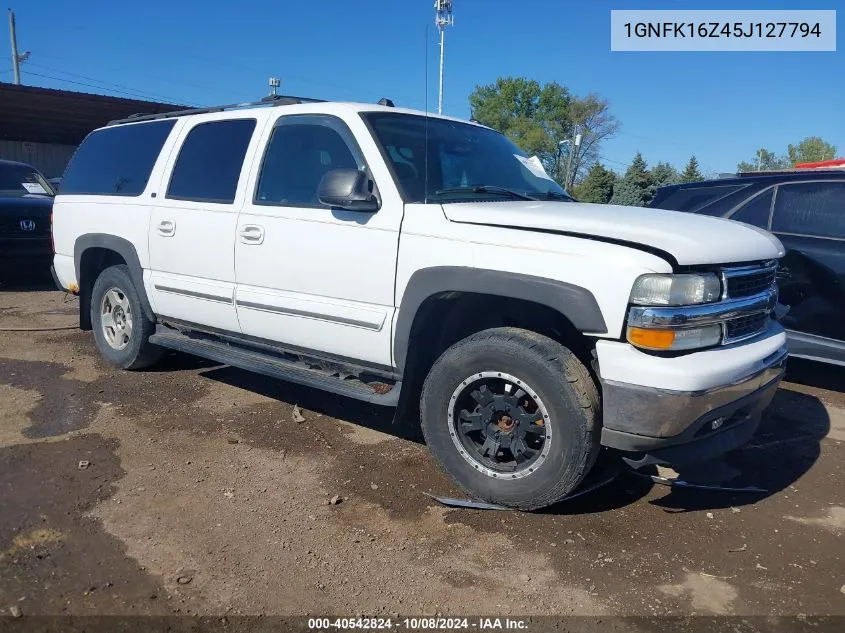 2005 Chevrolet Suburban 1500 Lt VIN: 1GNFK16Z45J127794 Lot: 40542824