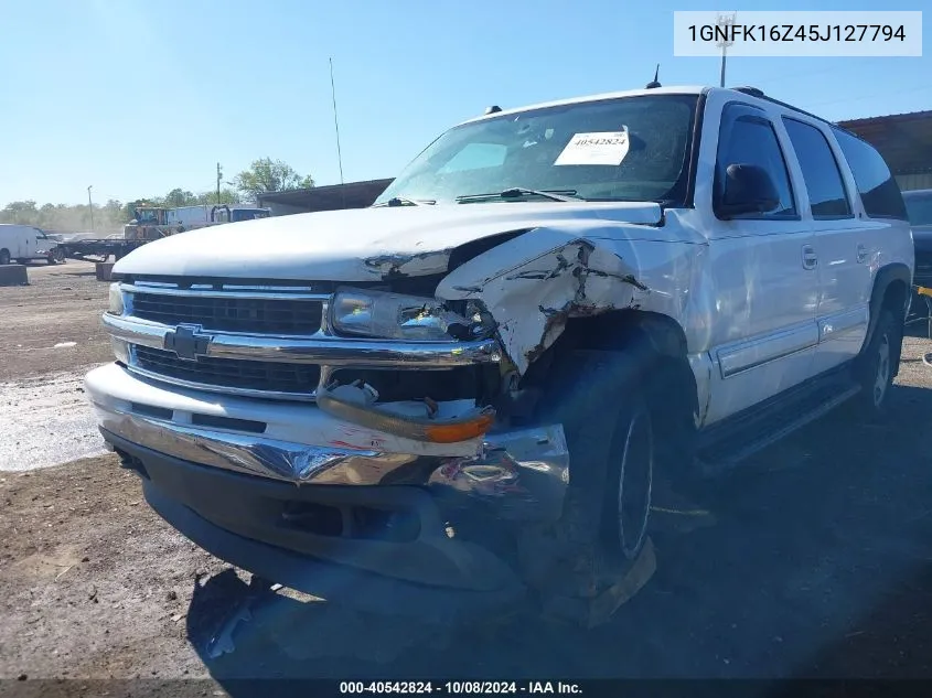 2005 Chevrolet Suburban 1500 Lt VIN: 1GNFK16Z45J127794 Lot: 40542824