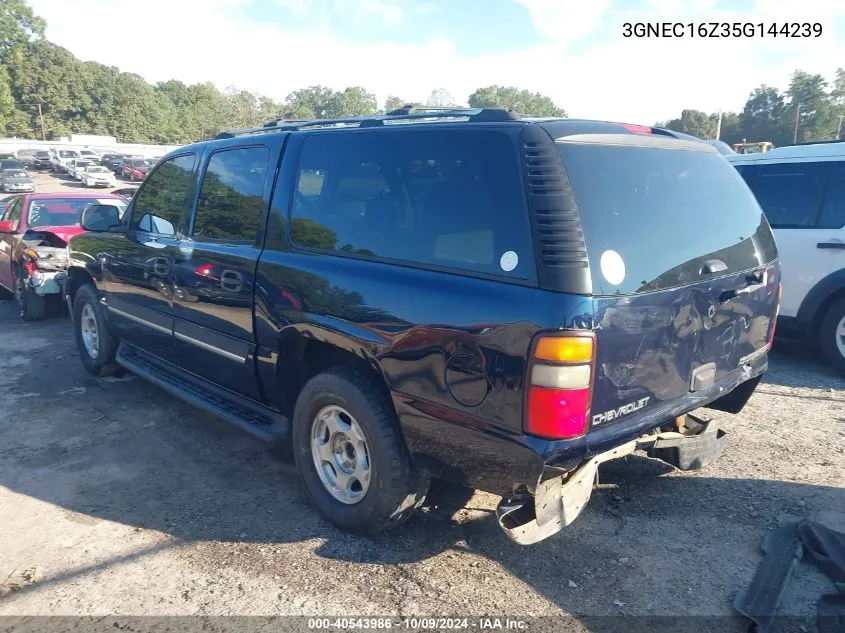 2005 Chevrolet Suburban 1500 Ls VIN: 3GNEC16Z35G144239 Lot: 40543986