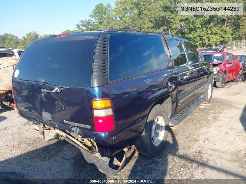 2005 Chevrolet Suburban 1500 Ls VIN: 3GNEC16Z35G144239 Lot: 40543986