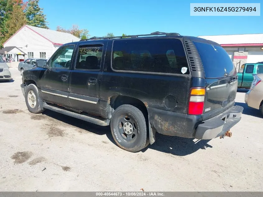 3GNFK16Z45G279494 2005 Chevrolet Suburban 1500 Lt