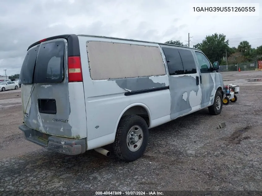 2005 Chevrolet Express VIN: 1GAHG39U551260555 Lot: 40547809