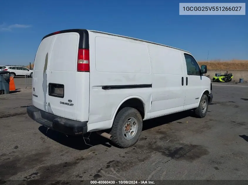 2005 Chevrolet Express VIN: 1GCGG25V551266027 Lot: 40560430