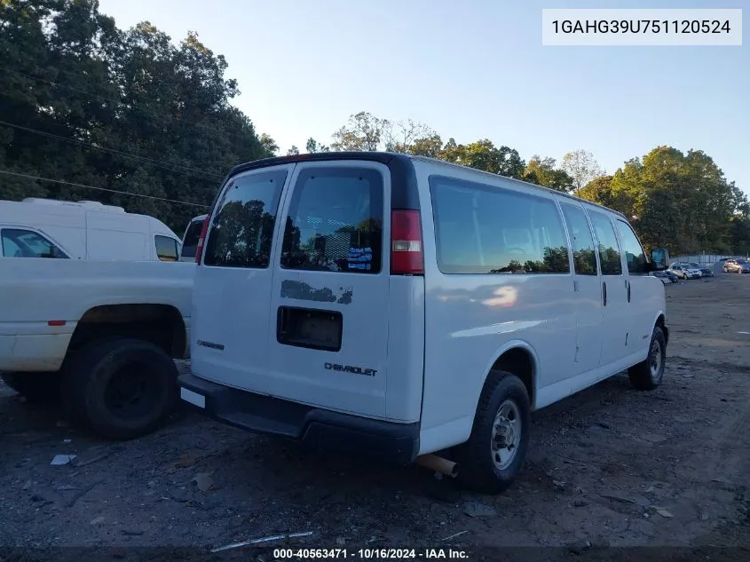 2005 Chevrolet Express VIN: 1GAHG39U751120524 Lot: 40563471