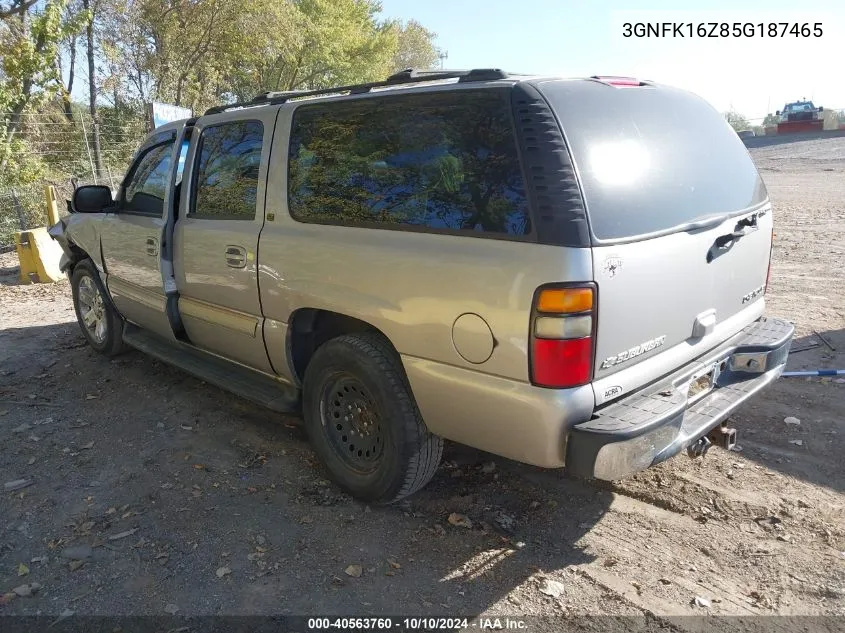 2005 Chevrolet Suburban 1500 Lt VIN: 3GNFK16Z85G187465 Lot: 40563760