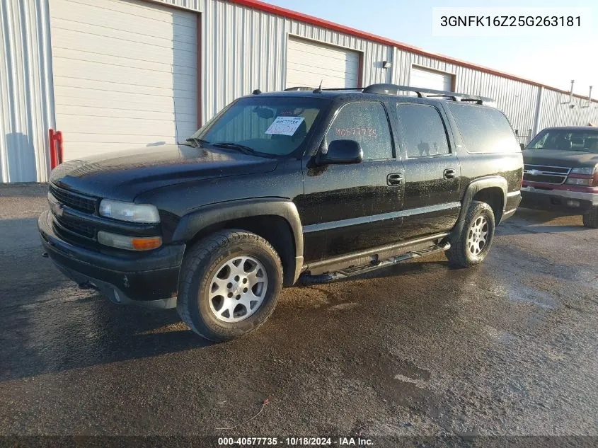 2005 Chevrolet Suburban 1500 Z71 VIN: 3GNFK16Z25G263181 Lot: 40577735