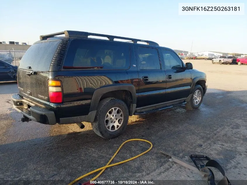 2005 Chevrolet Suburban 1500 Z71 VIN: 3GNFK16Z25G263181 Lot: 40577735