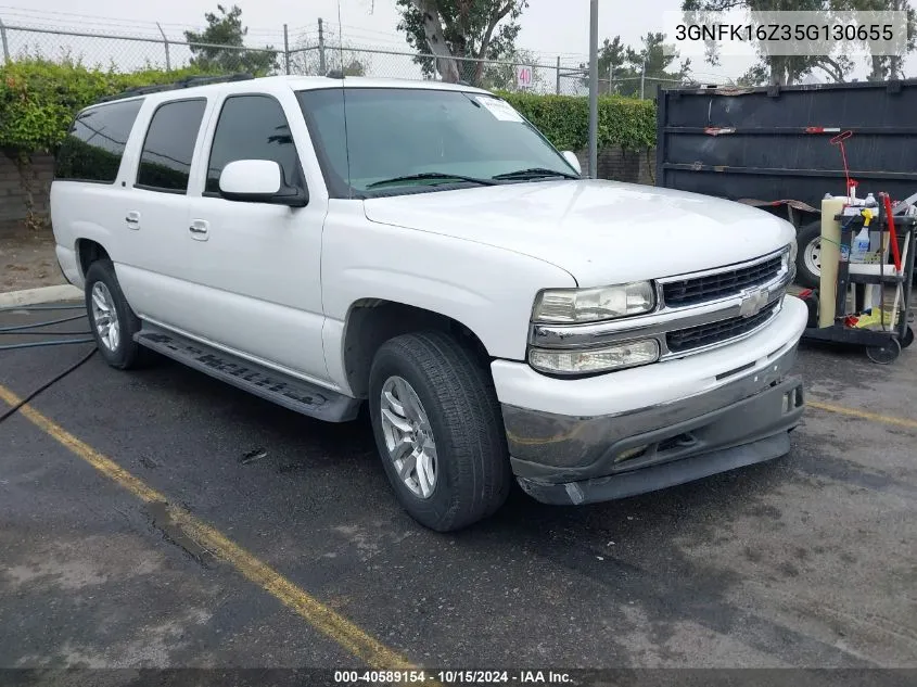 2005 Chevrolet Suburban 1500 Lt VIN: 3GNFK16Z35G130655 Lot: 40589154