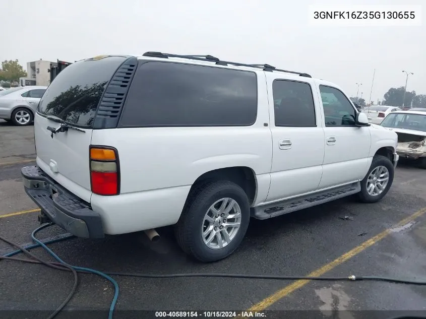 2005 Chevrolet Suburban 1500 Lt VIN: 3GNFK16Z35G130655 Lot: 40589154