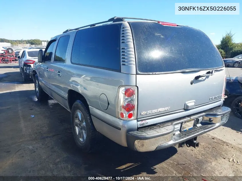 2005 Chevrolet Suburban 1500 Lt VIN: 3GNFK16ZX5G226055 Lot: 40629477