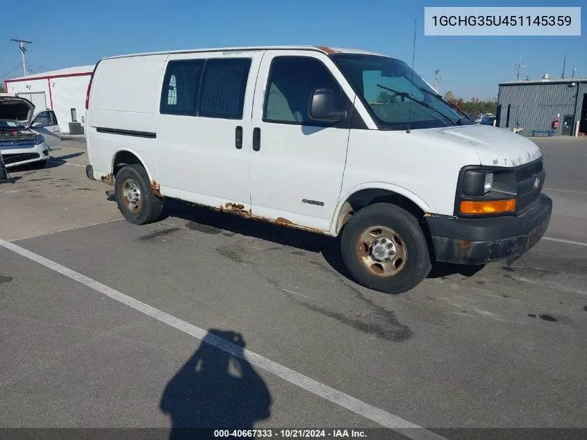 2005 Chevrolet Express VIN: 1GCHG35U451145359 Lot: 40667333