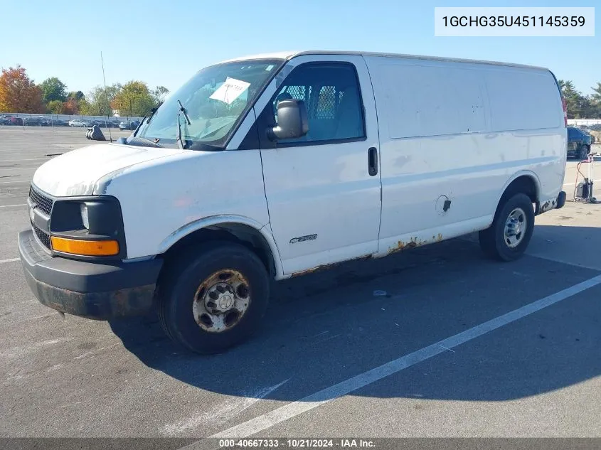 2005 Chevrolet Express VIN: 1GCHG35U451145359 Lot: 40667333