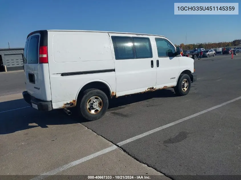 2005 Chevrolet Express VIN: 1GCHG35U451145359 Lot: 40667333