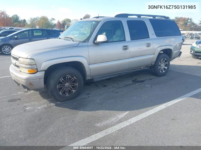 2005 Chevrolet Suburban 1500 Z71 VIN: 3GNFK16Z75G131985 Lot: 40684507