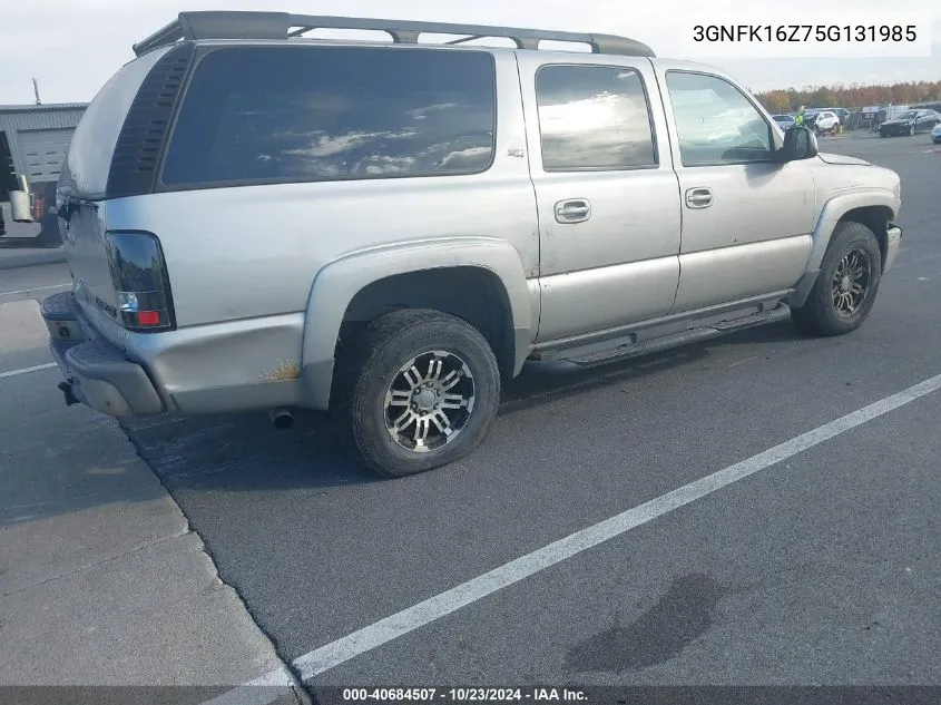 2005 Chevrolet Suburban 1500 Z71 VIN: 3GNFK16Z75G131985 Lot: 40684507