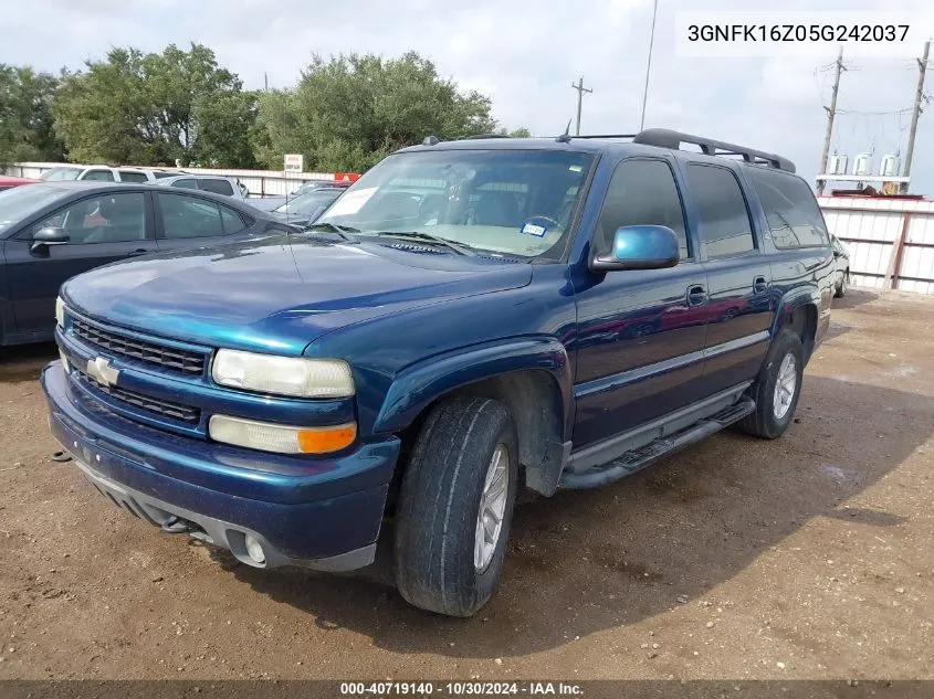 2005 Chevrolet Suburban 1500 Z71 VIN: 3GNFK16Z05G242037 Lot: 40719140