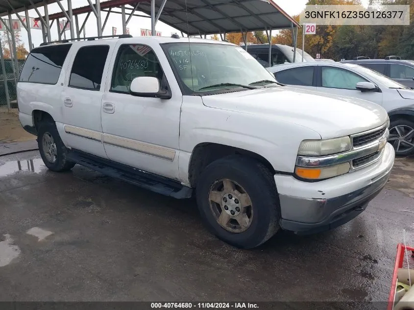 2005 Chevrolet Suburban 1500 Lt VIN: 3GNFK16Z35G126377 Lot: 40764680