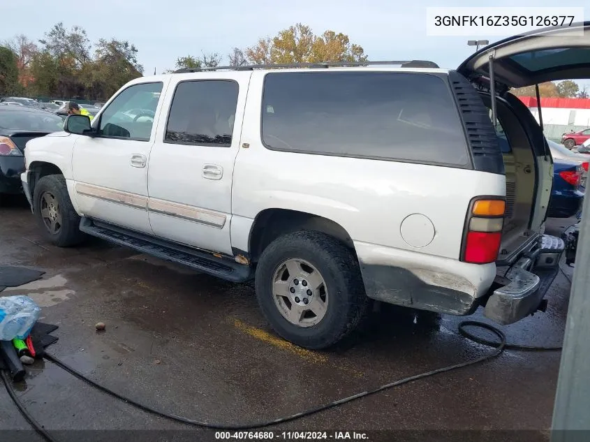 2005 Chevrolet Suburban 1500 Lt VIN: 3GNFK16Z35G126377 Lot: 40764680