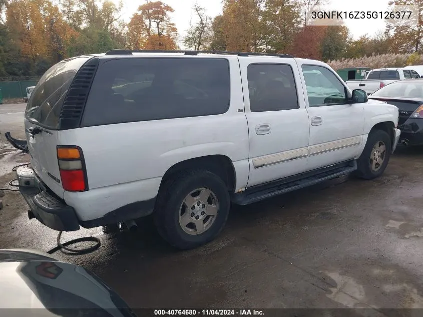 2005 Chevrolet Suburban 1500 Lt VIN: 3GNFK16Z35G126377 Lot: 40764680